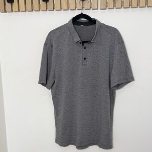 Men's Gray lululemon Short-Sleeve Polo Shirt size XL